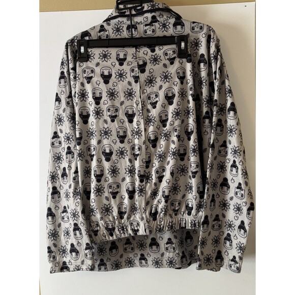 Pokemon Center Womens 2XL Gray Snow Flake Flannel L/S Pajama Set Soft Chest 44" - Picture 6 of 9